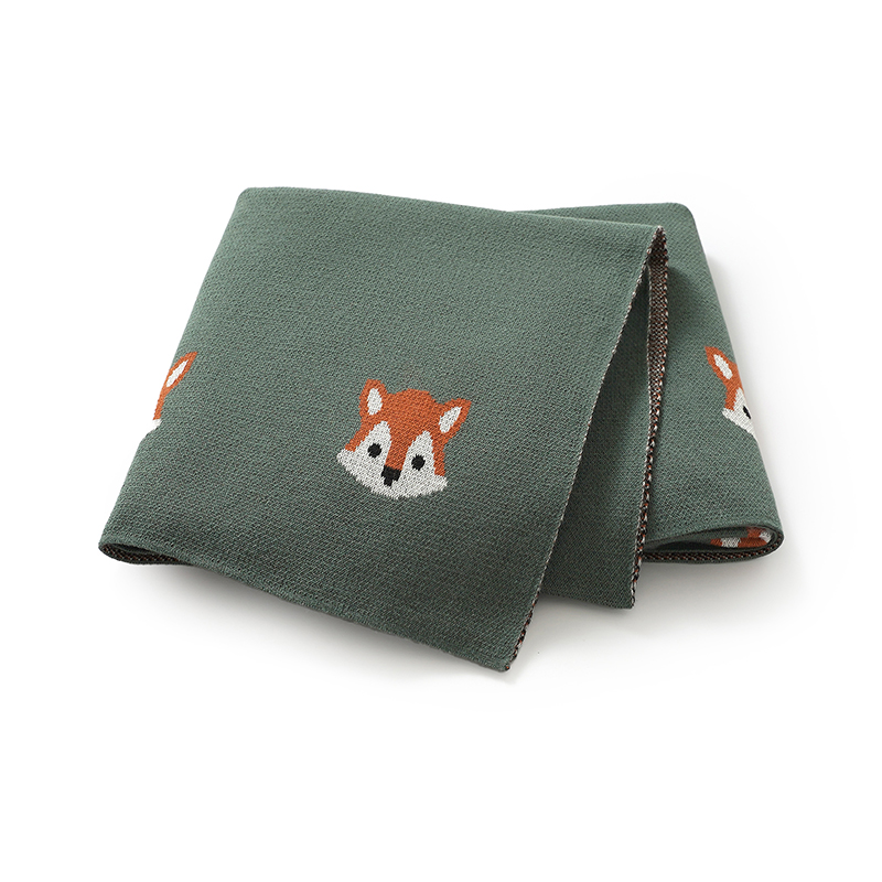 Baby Nursery Quilts - Babydekens Katoen Cartoon Vos Gebreide Pasgeboren