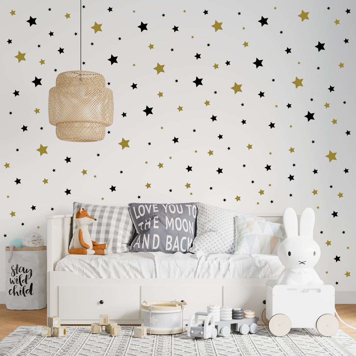Baby Nursery Stickers - Cartoon 65 stks ster muursticker babykamer