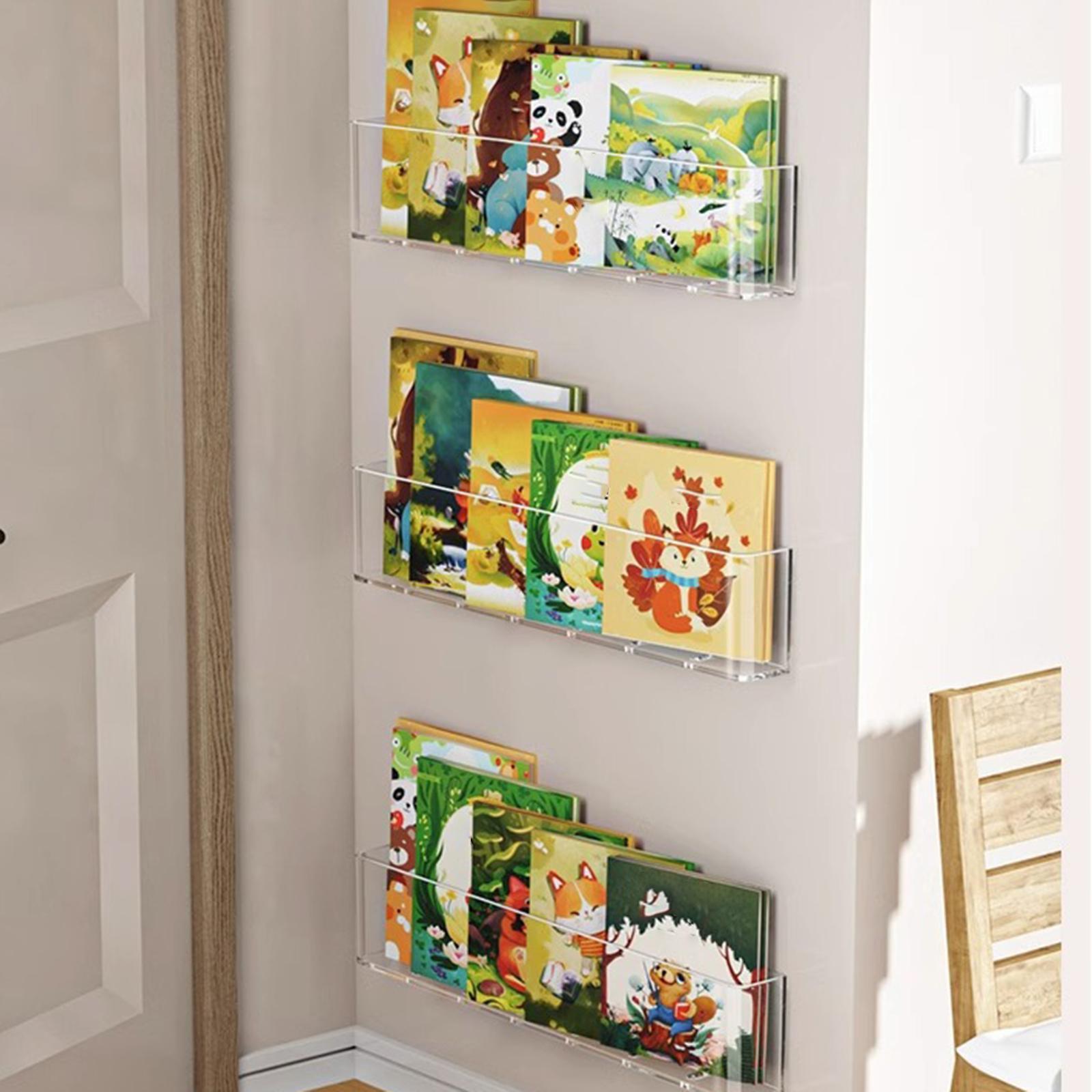 Baby Nursery Floating Shelves - 3x Drijvende Boekenplanken Klaslokaal Kinderboekenplank Wandmontage