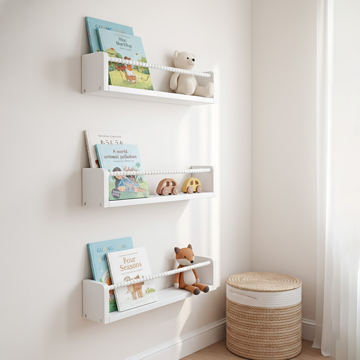 Baby Nursery Floating Shelves - Boekenplanken voor de kinderkamer, 15,7 inch