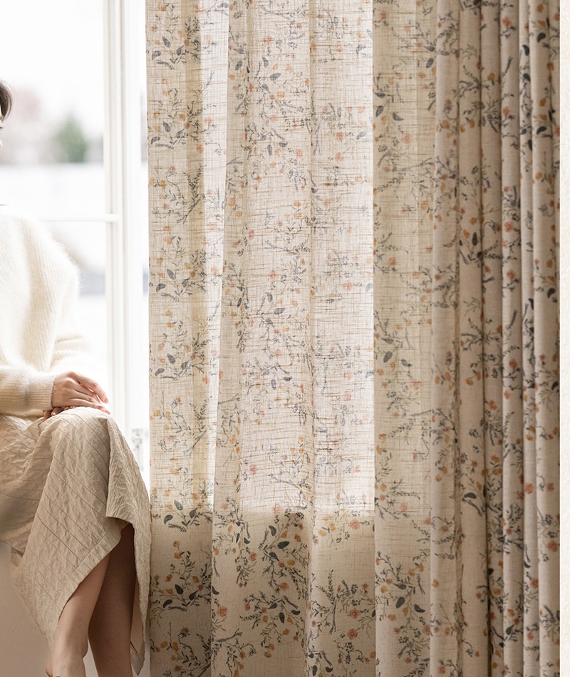 Blackout Curtain Nursery - Katoenen linnen bedrukte gordijnen voor woonkamer