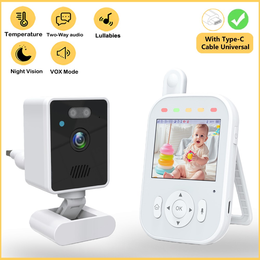 Wearable Baby Monitor - Babyfoon Draadloos Binnen 2.8