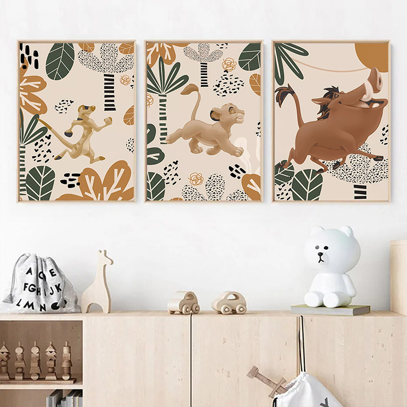 Baby Nursery Images - Kid Lion King Boho Posters en