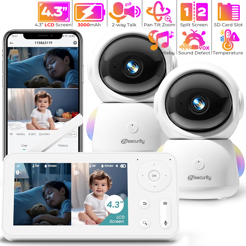 Baby Nursery Images - 2K babyfoon met 2 camera's en