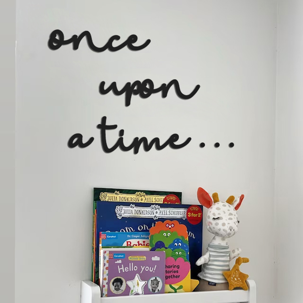 Baby Nursery Bookshelf - Eens Een Keer Kinderkamer Wanddecor Hout