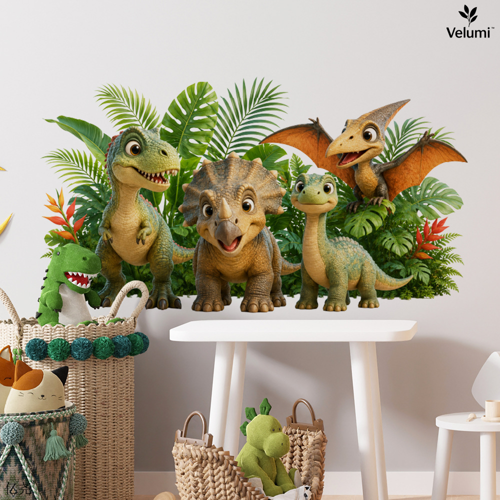 Baby Nursery Vinyl - Leuke 3D Dinosaurus Muurstickers Kinder Dinosaurus