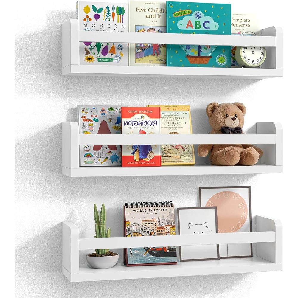 Witte houten boekenplankset vo - Baby Nursery Bookshelf recensie en prijs