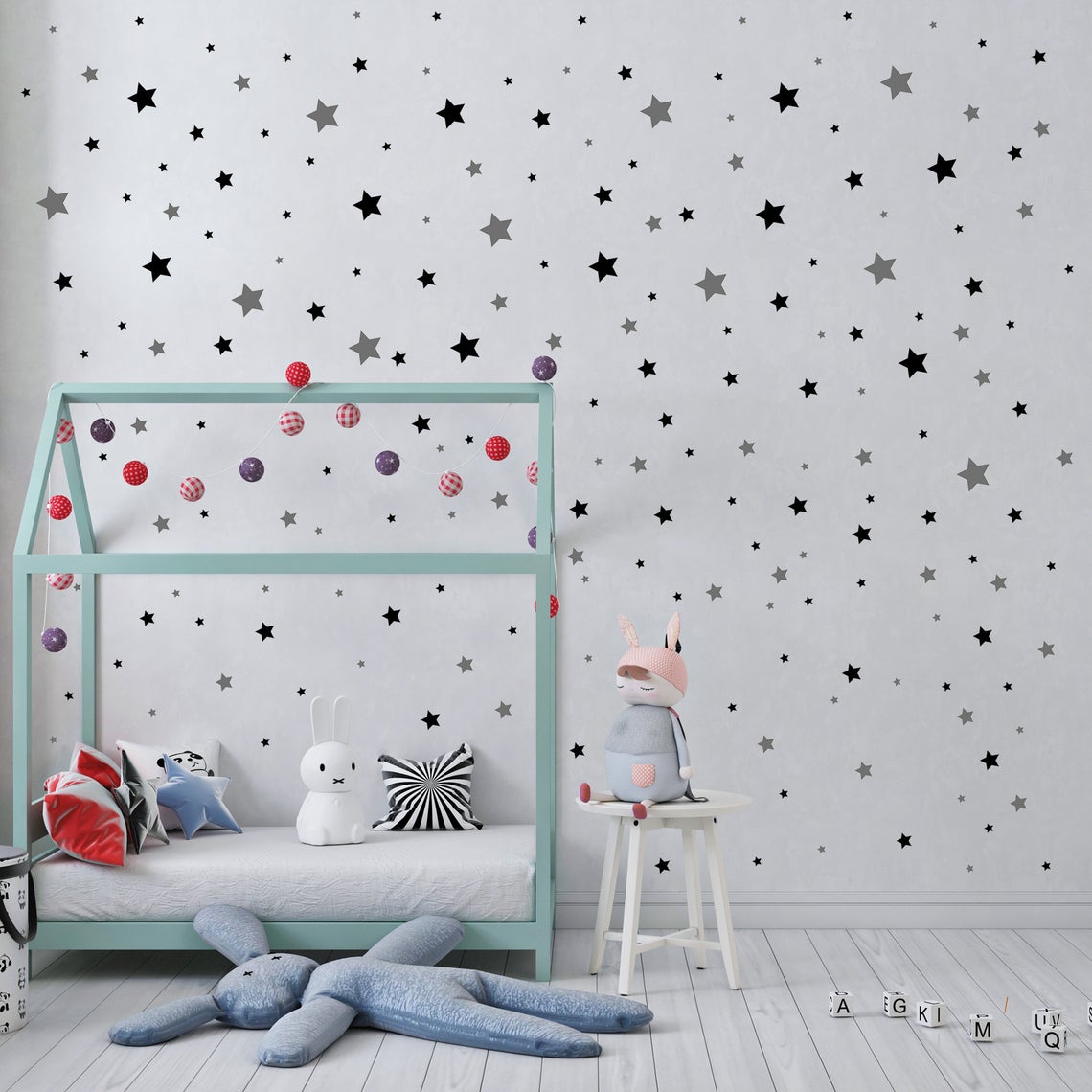 Cartoon 65 stks ster muurstick - Baby Nursery Stickers recensie en prijs