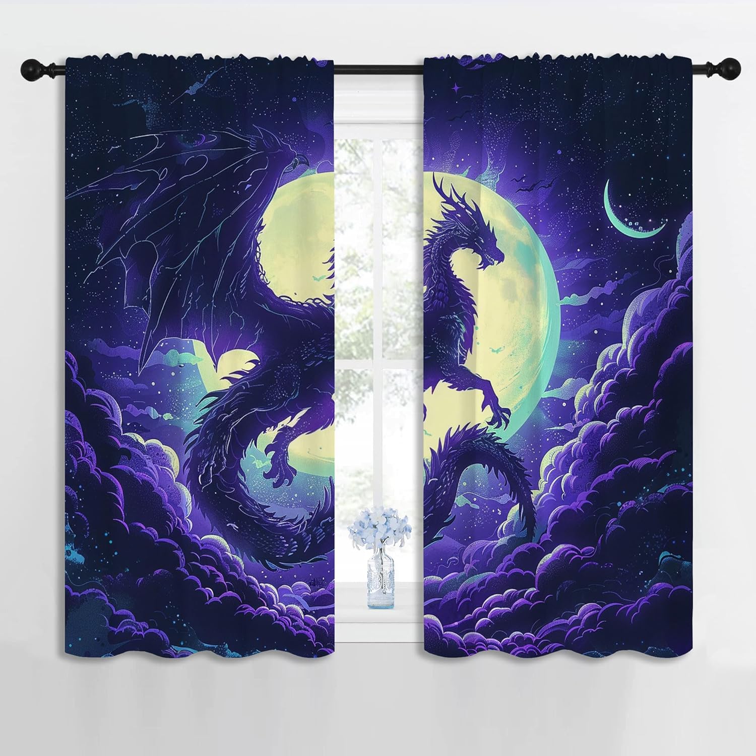 Paarse Draak Verduisteringsgor - Blackout Curtain Nursery recensie en prijs