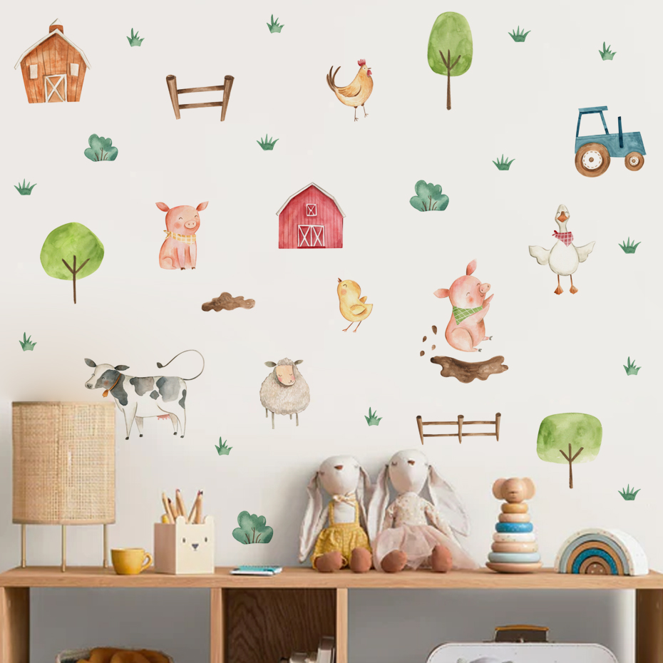 Boho Aquarel Schattige Boerder - Baby Nursery Stickers recensie en prijs