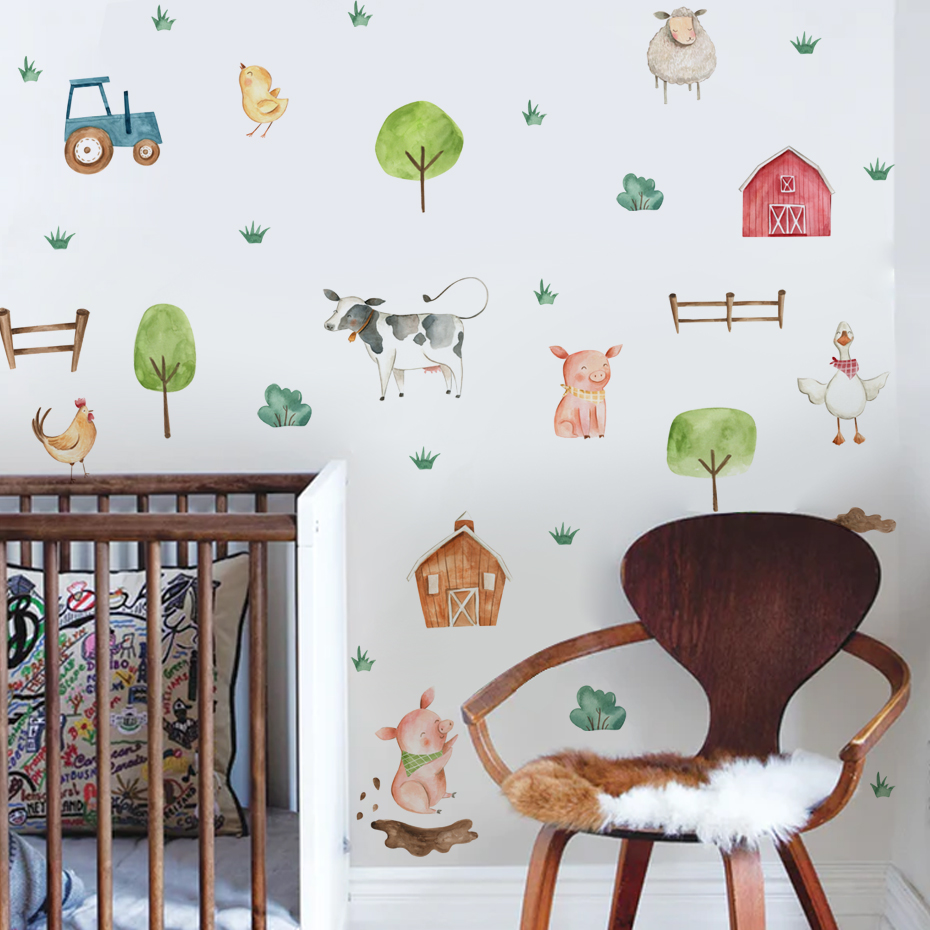 Boho Aquarel Schattige Boerder - Baby Nursery Stickers recensie en prijs