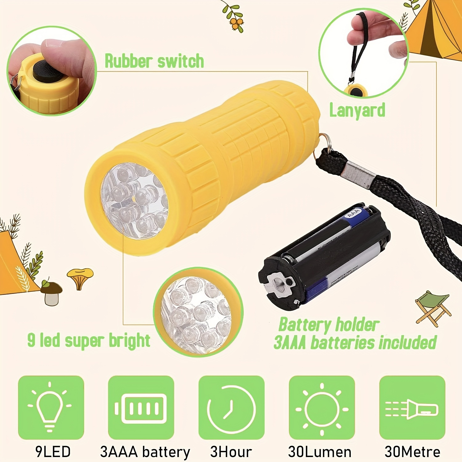 Mini draagbare zaklamp Negen X - Baby Nursery Gifts recensie en prijs