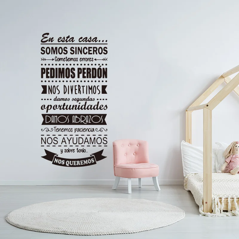 Groot Spaans in dit huis regel - Baby Nursery Vinyl recensie en prijs