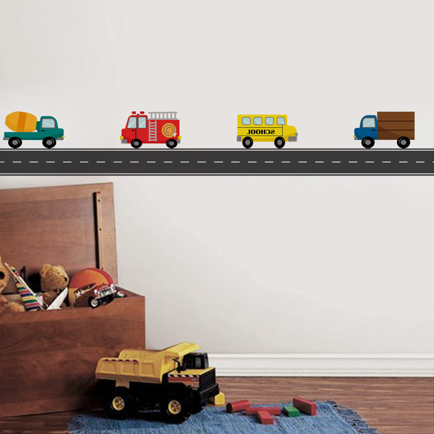 Cartoon Kids Transport Auto Vr - Baby Nursery Stickers recensie en prijs