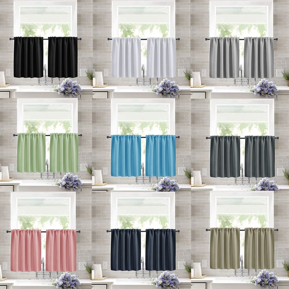 Pure kleur korte laag gordijne - Blackout Curtain Nursery recensie en prijs