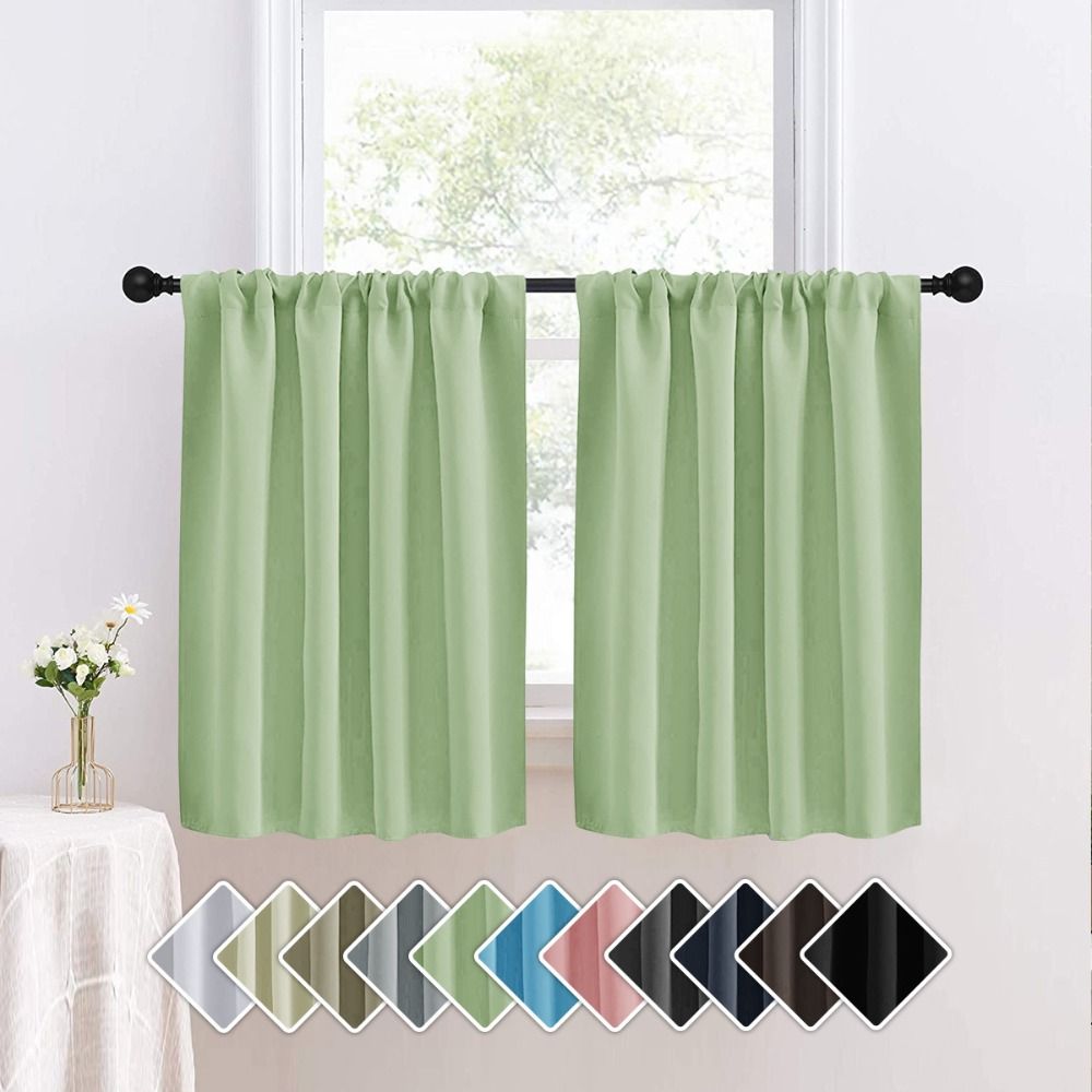 Pure kleur korte laag gordijne - Blackout Curtain Nursery recensie en prijs