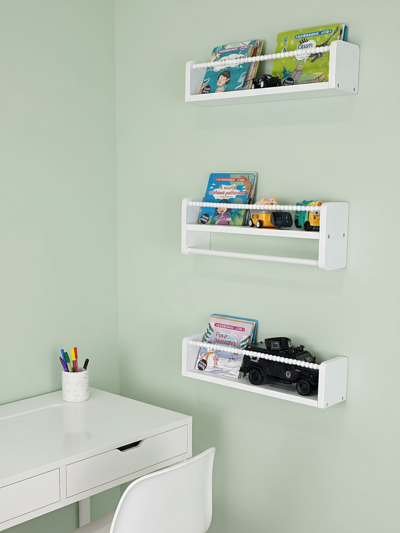 Boekenplanken voor de kinderka - Baby Nursery Floating Shelves recensie en prijs