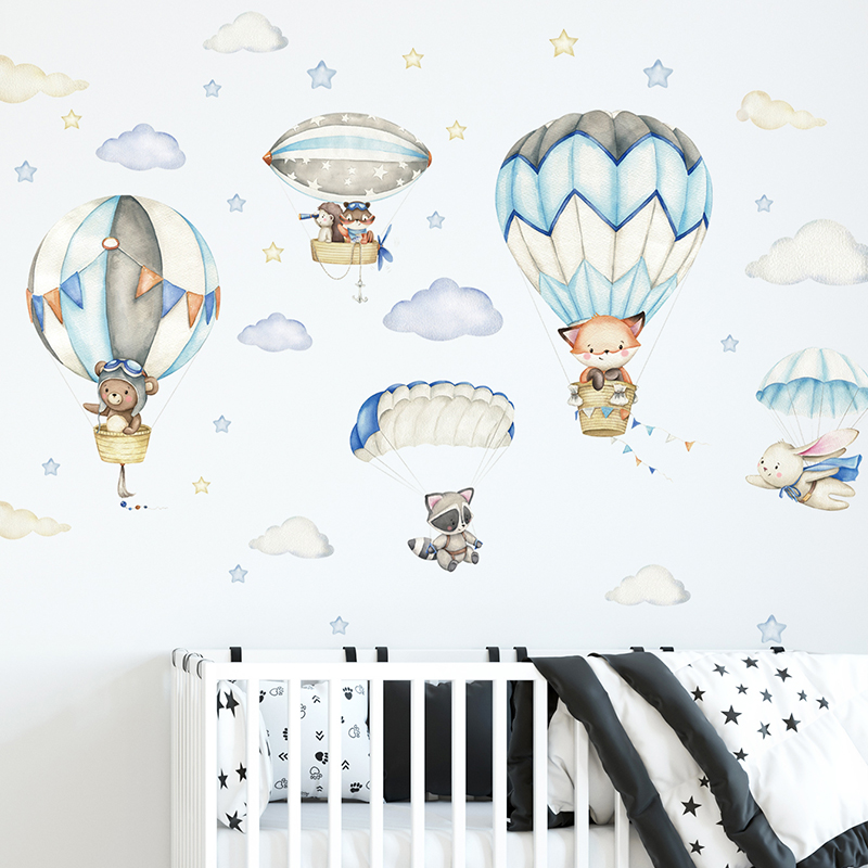 Cartoon Schattige Dieren Lucht - Baby Nursery Stickers recensie en prijs