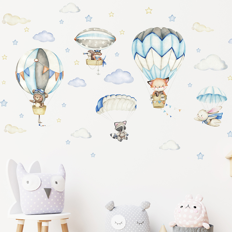 Cartoon Schattige Dieren Lucht - Baby Nursery Stickers recensie en prijs