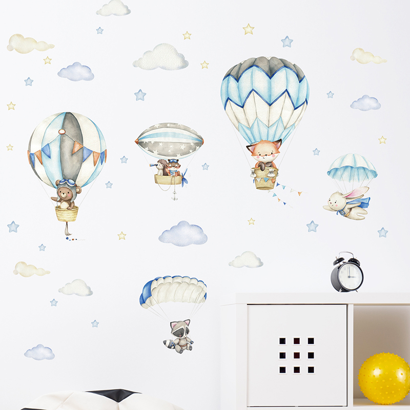 Cartoon Schattige Dieren Lucht - Baby Nursery Stickers recensie en prijs