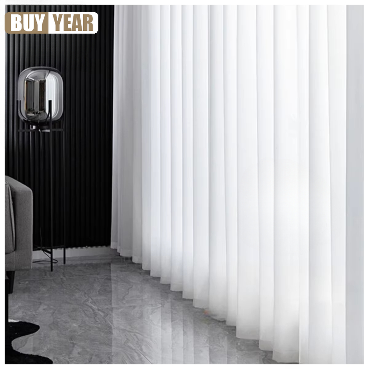 Hoge kwaliteit effen witte tul - Blackout Curtain Nursery recensie en prijs