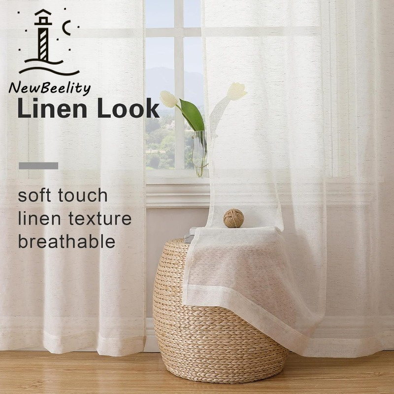 Linnen getextureerde tule S-vo - Blackout Curtain Nursery recensie en prijs