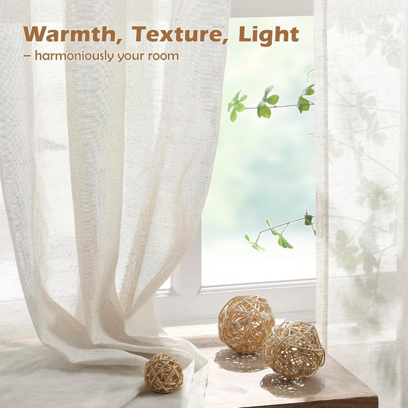Linnen getextureerde tule S-vo - Blackout Curtain Nursery recensie en prijs