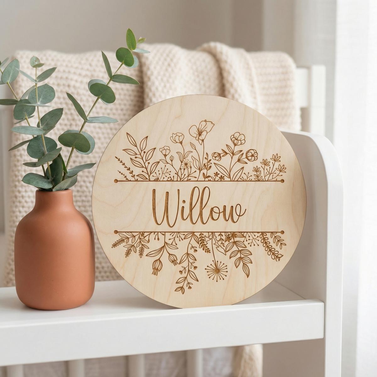 Gepersonaliseerde Ronde Houten - Baby Nursery Gifts recensie en prijs