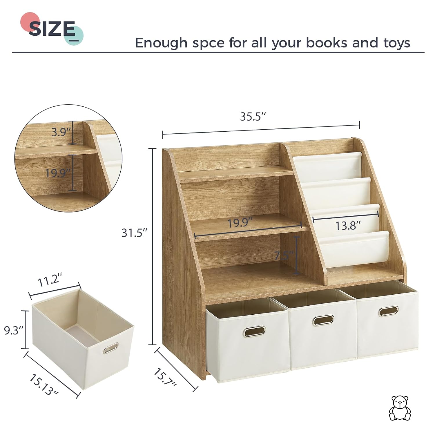Montessori houten boekenplank  - Baby Nursery Bookshelf recensie en prijs