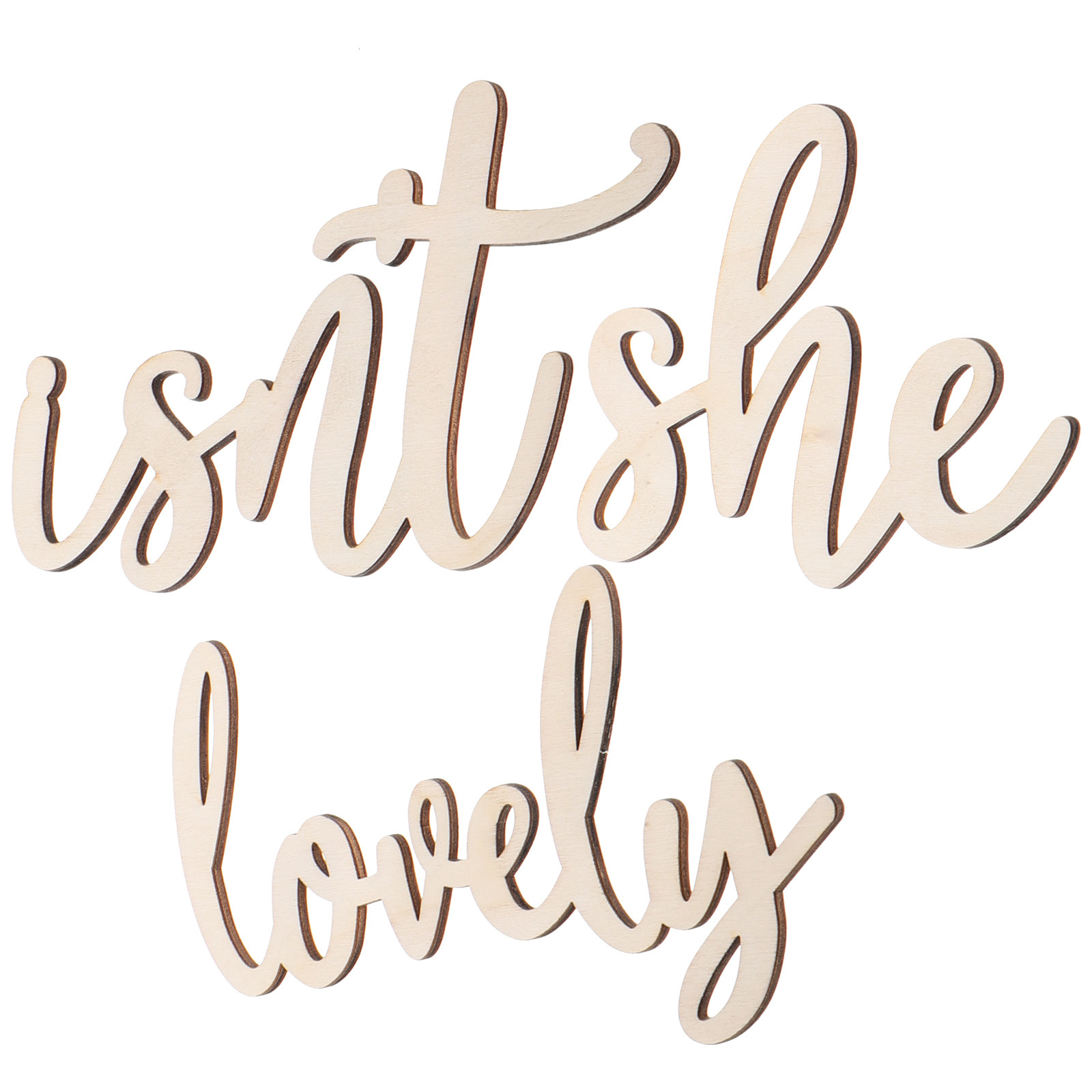 Houten bordje, houten wandstic - Baby Nursery Stickers recensie en prijs