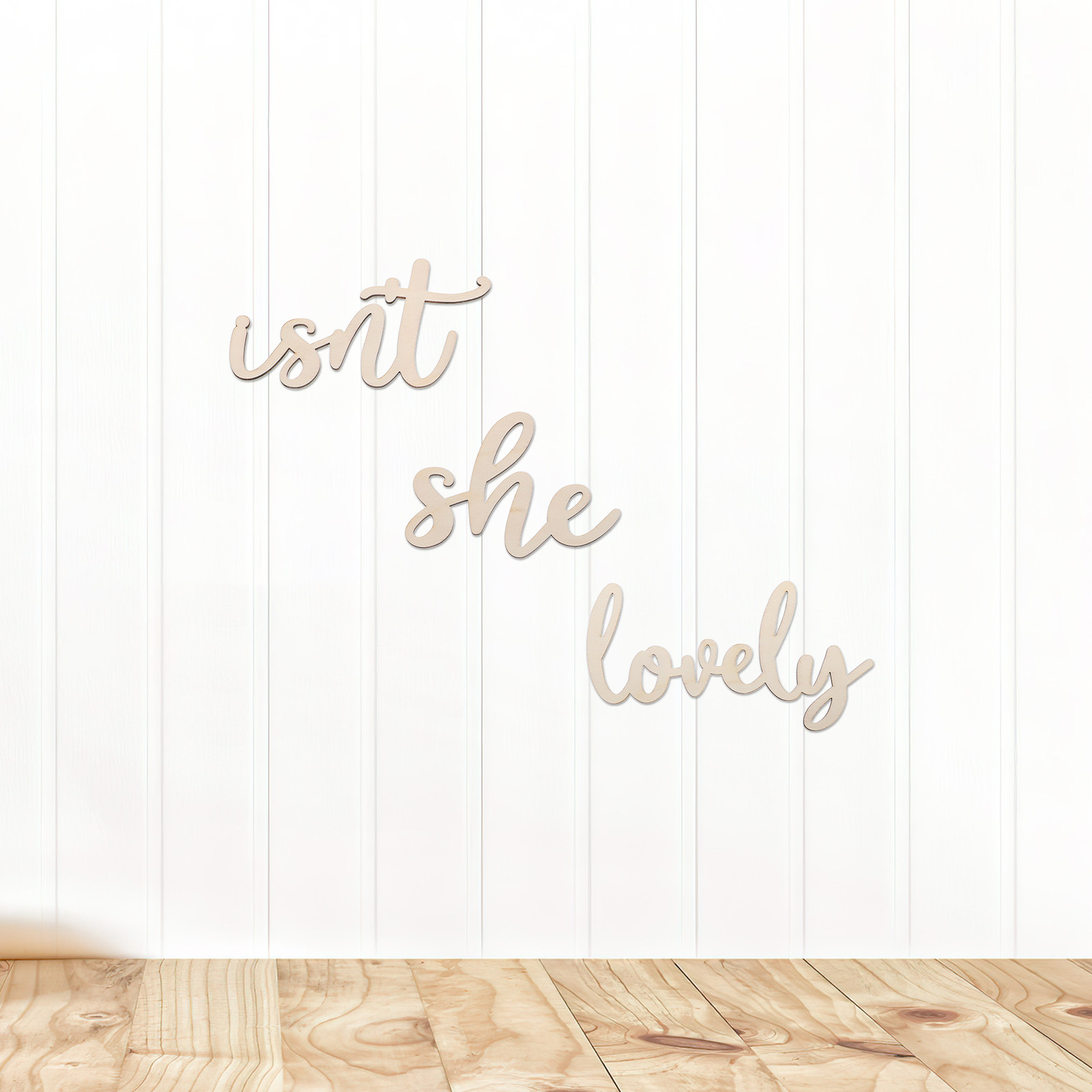 Houten bordje, houten wandstic - Baby Nursery Stickers recensie en prijs
