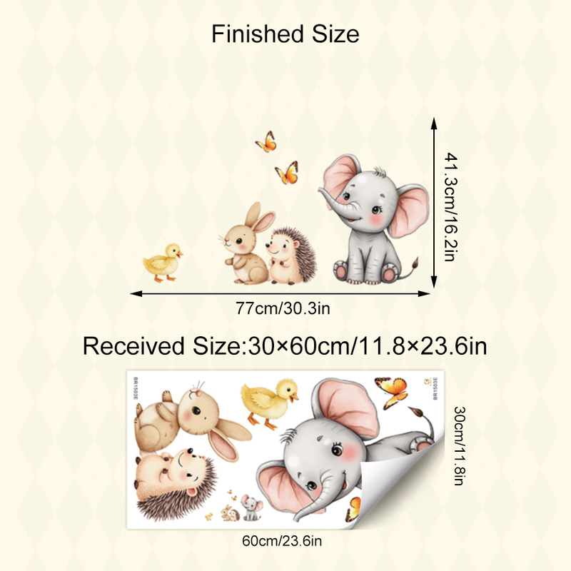 Cartoon dier muursticker - oli - Baby Nursery Stickers recensie en prijs