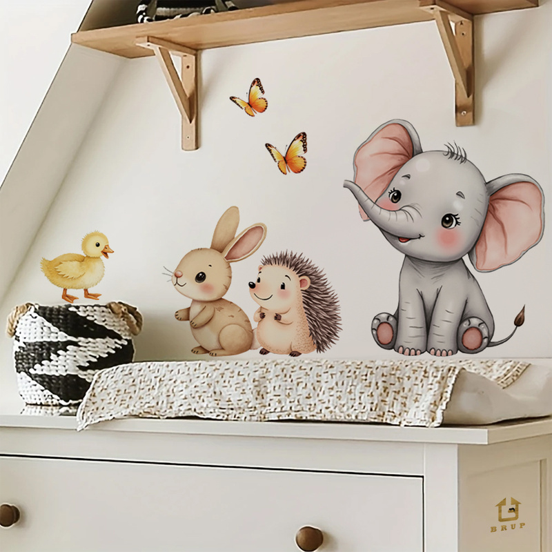 Cartoon dier muursticker - oli - Baby Nursery Stickers recensie en prijs