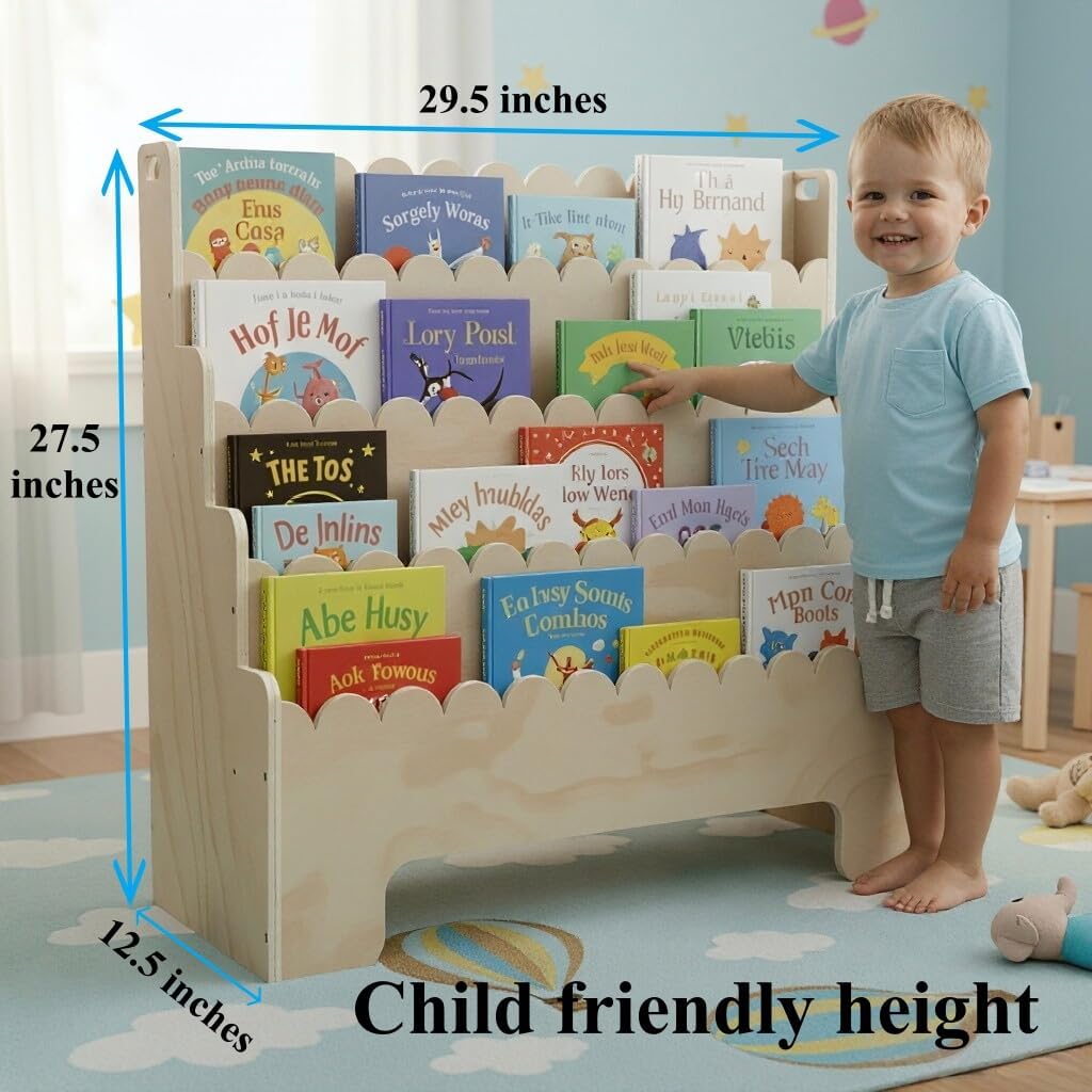 Kinderboekenplank met 4 niveau - Baby Nursery Bookshelf recensie en prijs