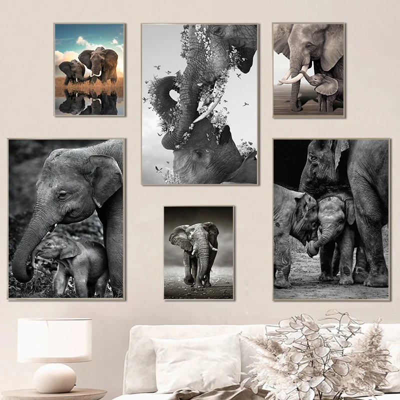 Dieren Olifant Familie Posters - Baby Nursery Images recensie en prijs