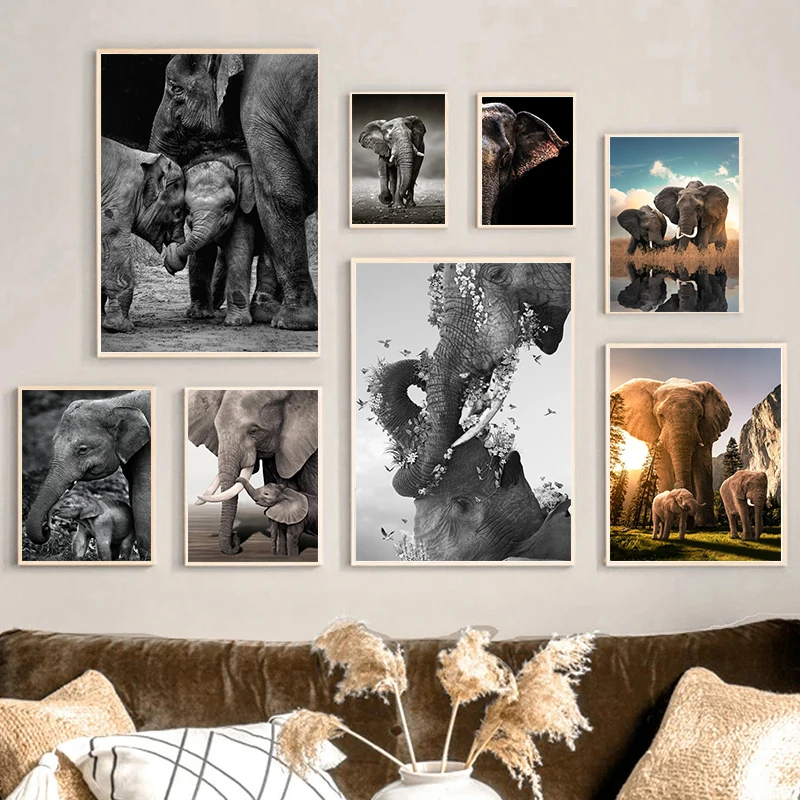 Dieren Olifant Familie Posters - Baby Nursery Images recensie en prijs
