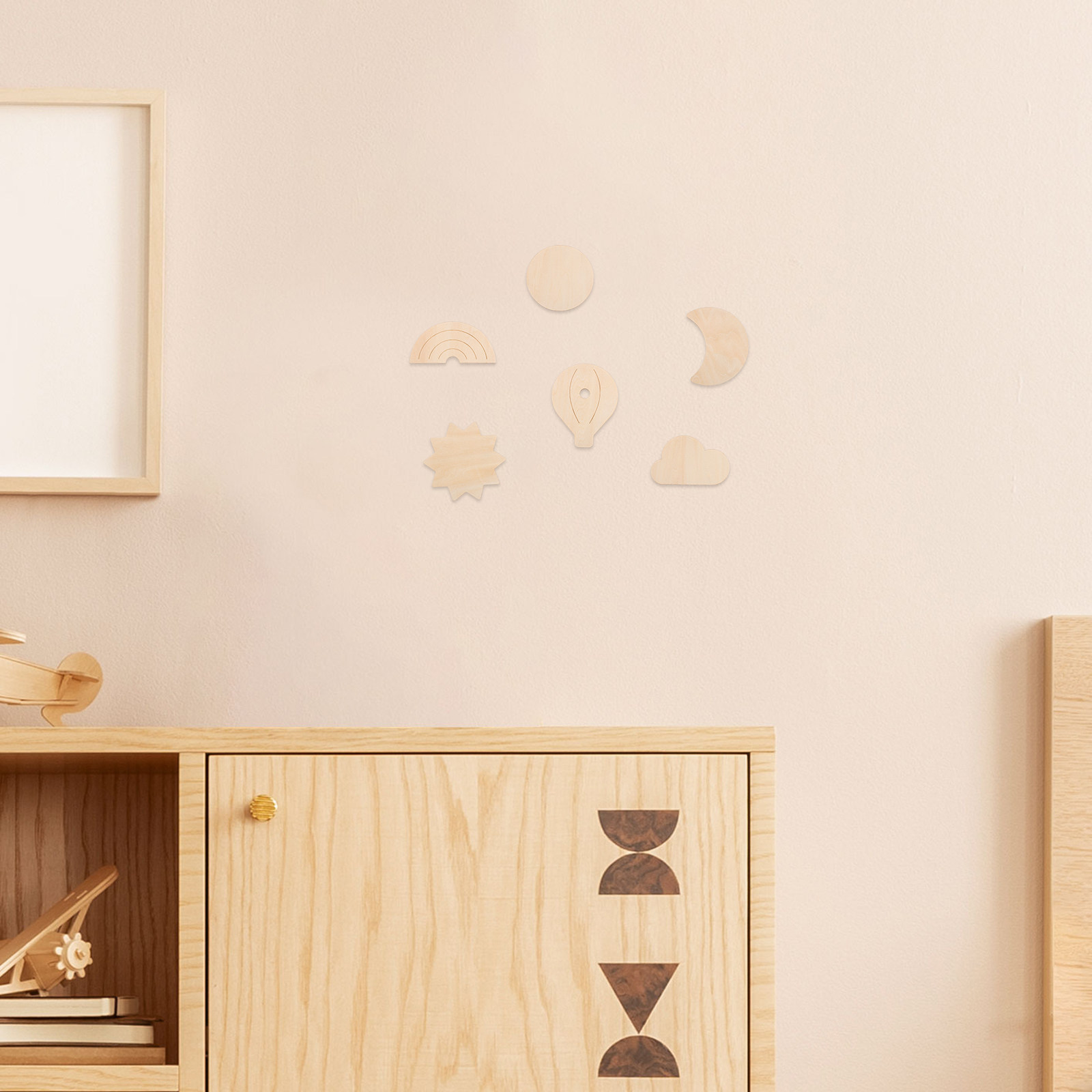 6 stuks houten muurstickers he - Baby Nursery Hot Air Balloon Theme recensie en prijs