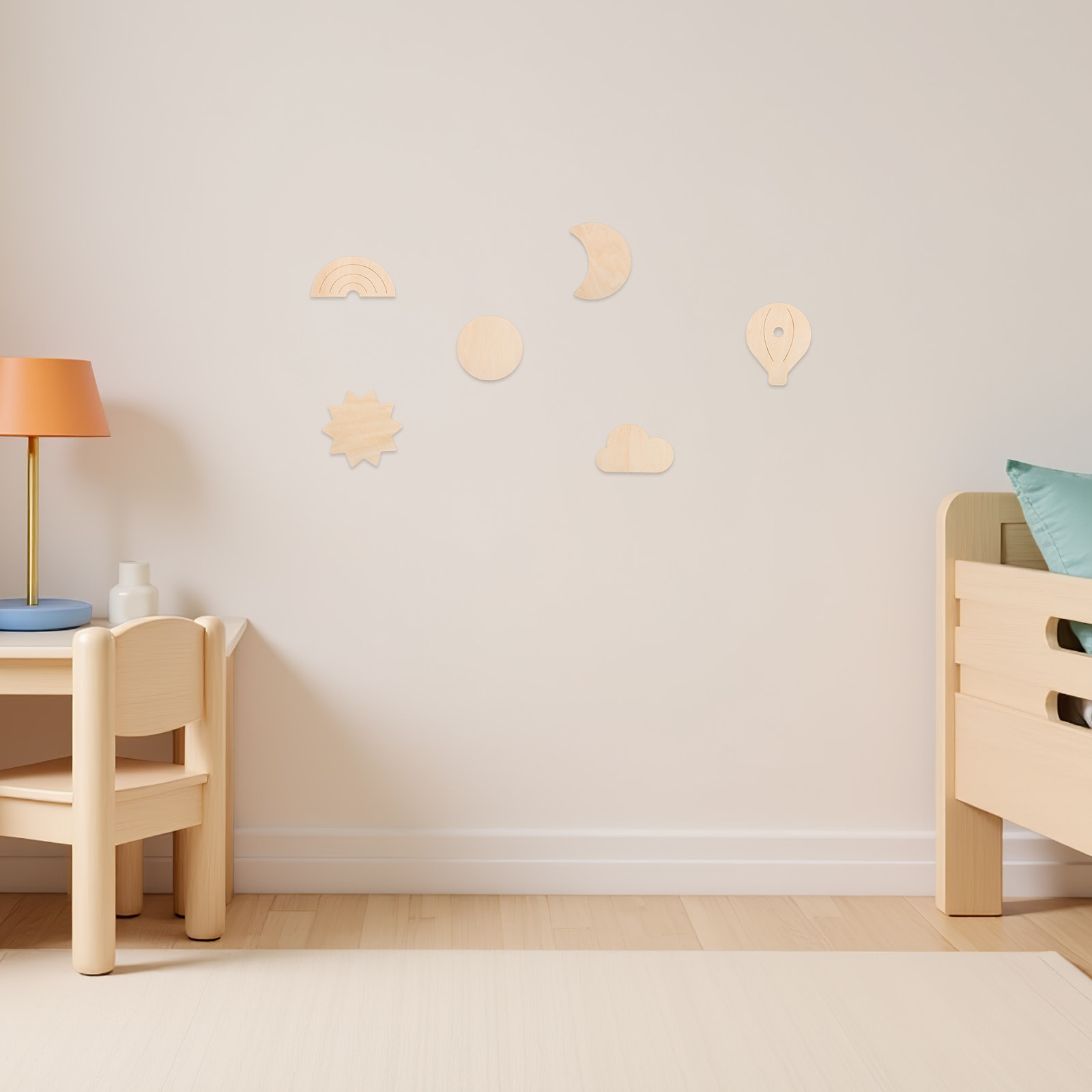 6 stuks houten muurstickers he - Baby Nursery Hot Air Balloon Theme recensie en prijs