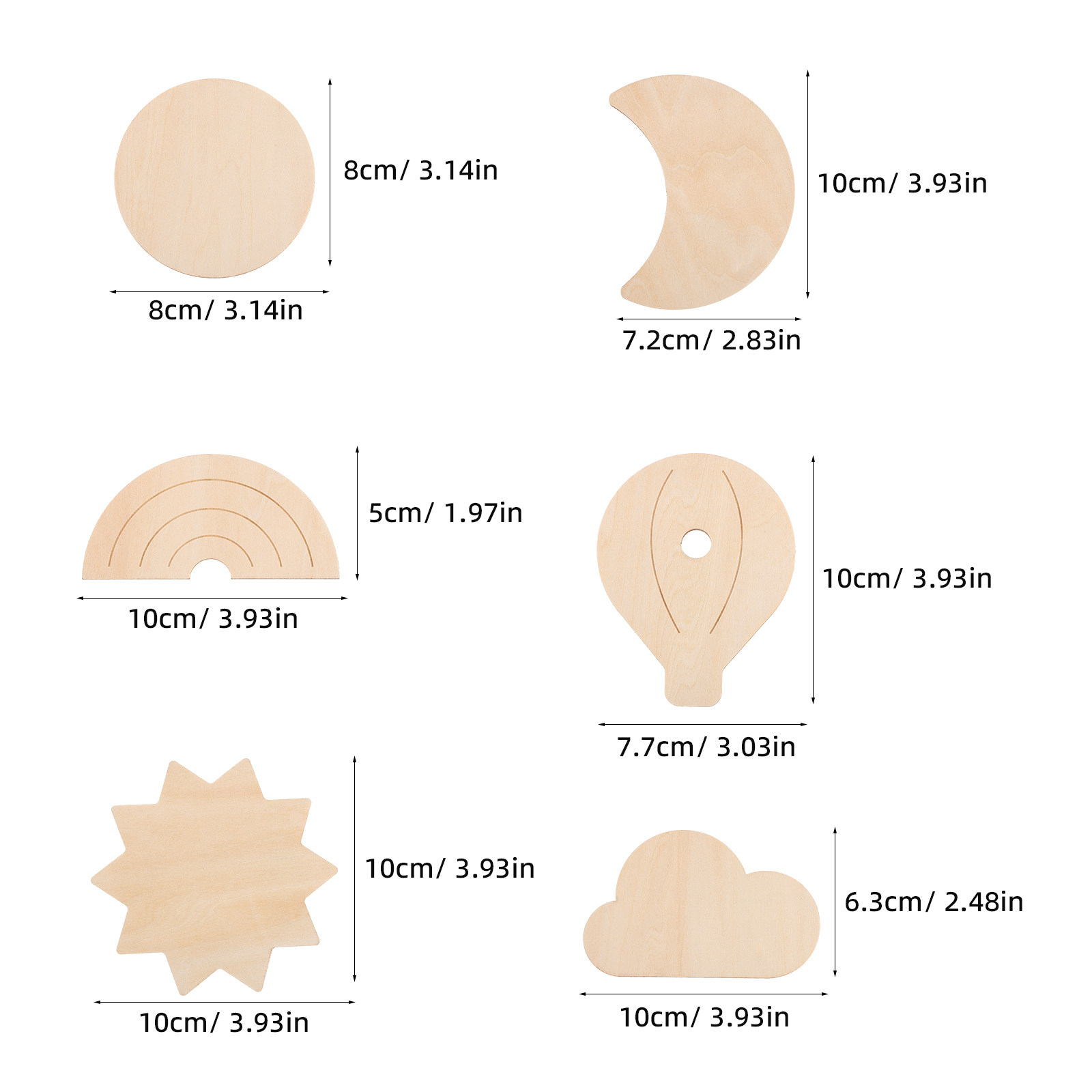 6 stuks houten heteluchtballon - Baby Nursery Hot Air Balloon Theme recensie en prijs
