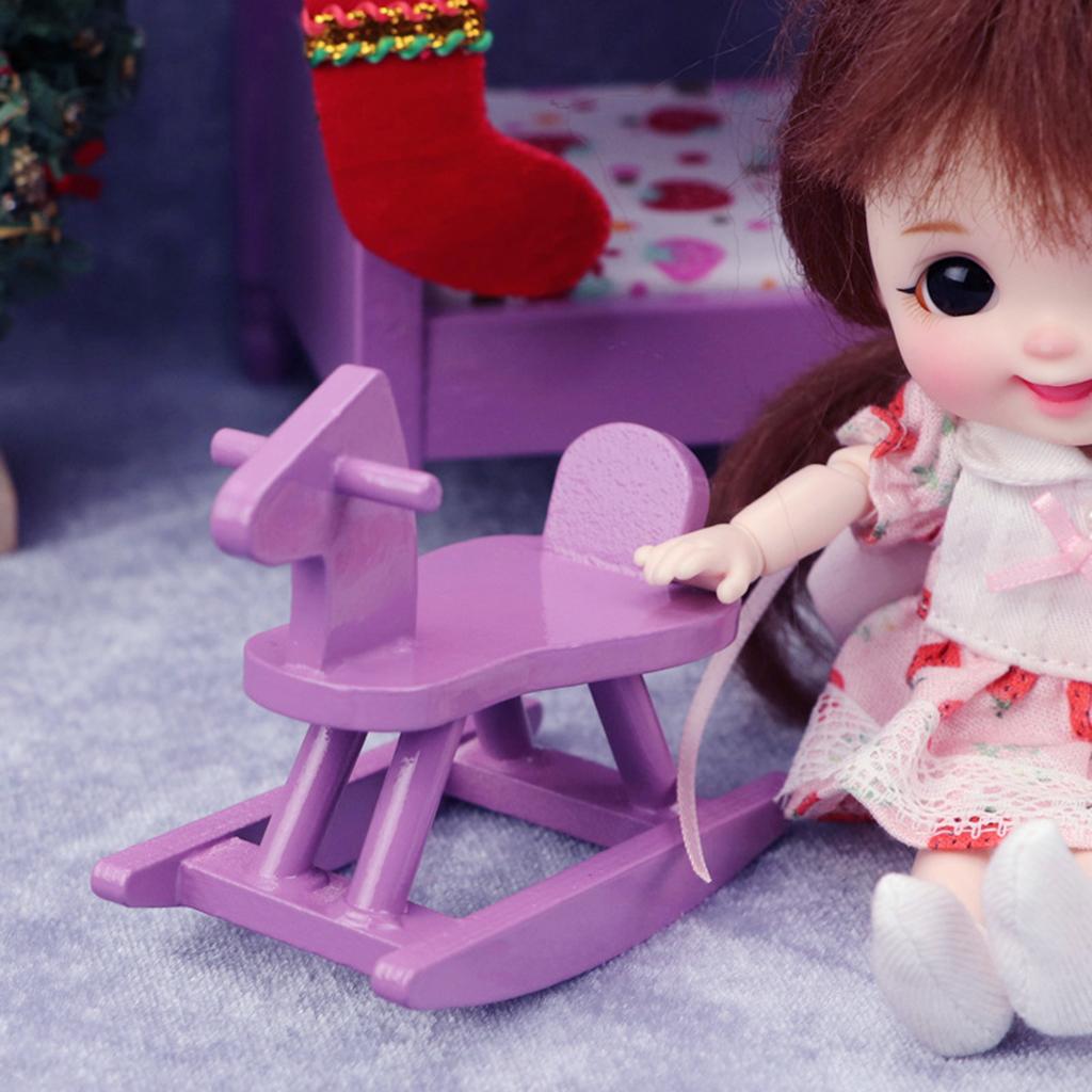 Poppenhuisminiaturen Houten sc - Baby Nursery Rocking Chair recensie en prijs